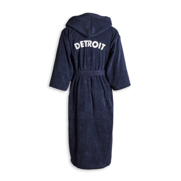NWT Shinola Navy Blue Detroit Robe - Heavy Terry Cloth - Picture 2 of 5